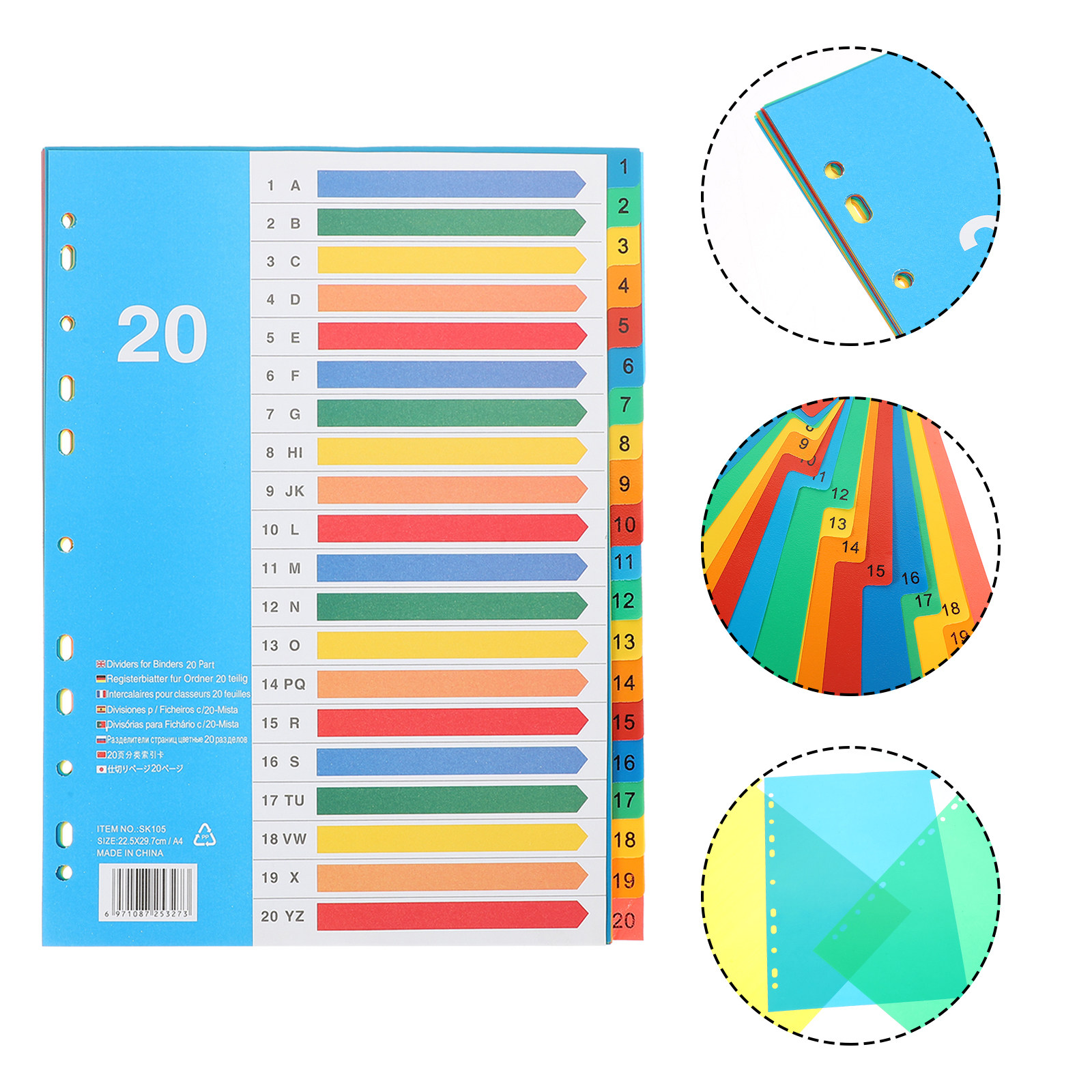 5Pcs Premium PP Plastic Binder - Tab Divider A4 review and price