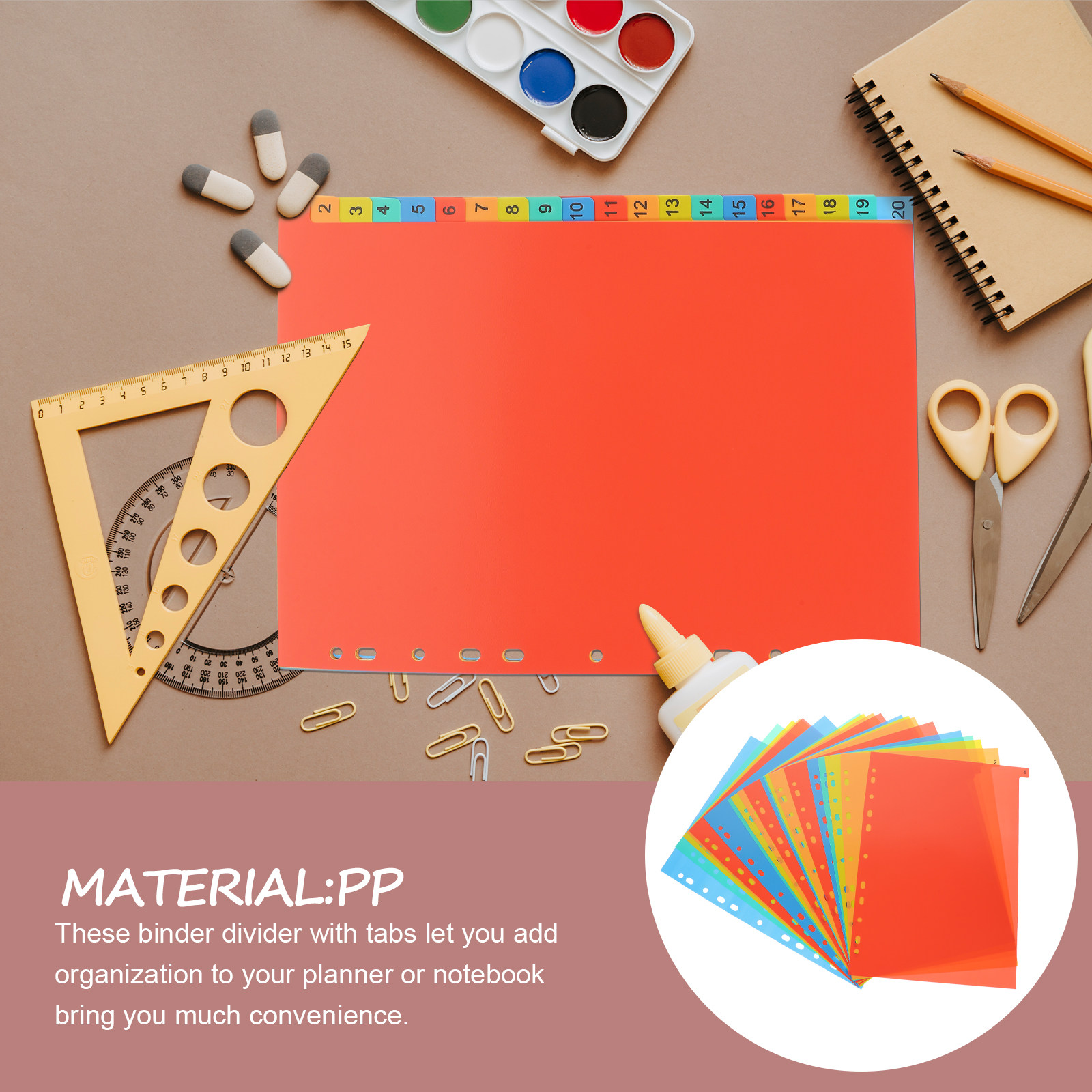 20 Sheets A4 Index Divider Pla - Tab Divider A4 review and price