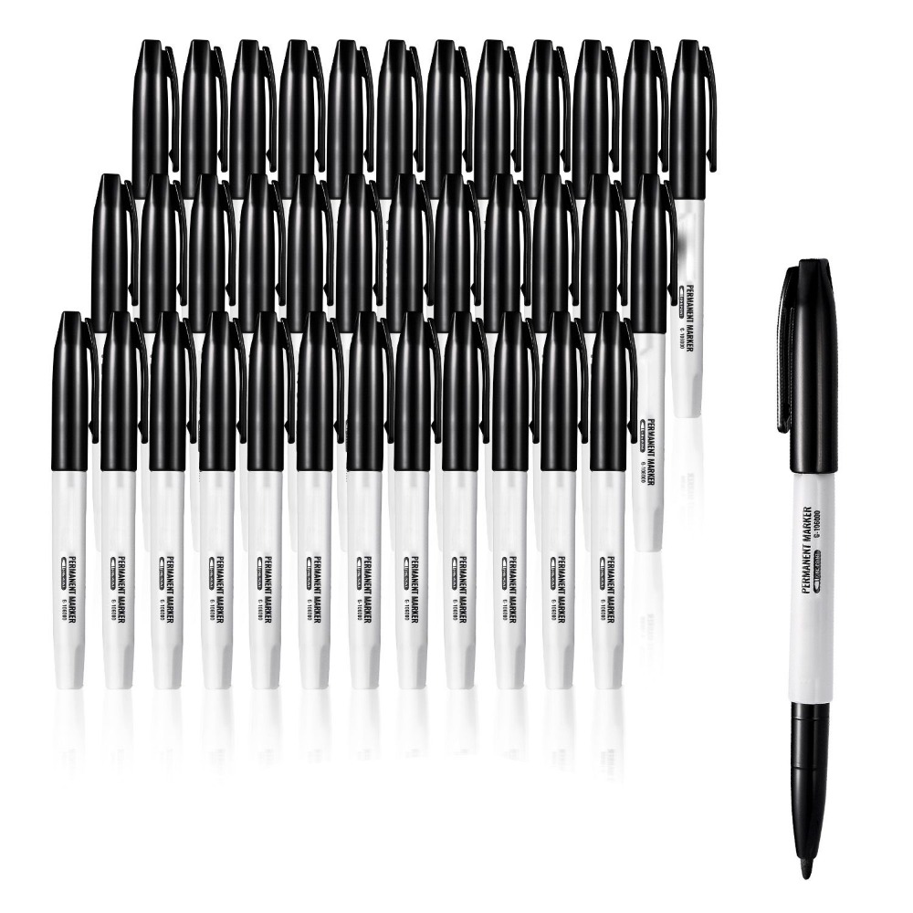 Permanent Markers, 36 Pack Bla - Correction Pen Fine review and price