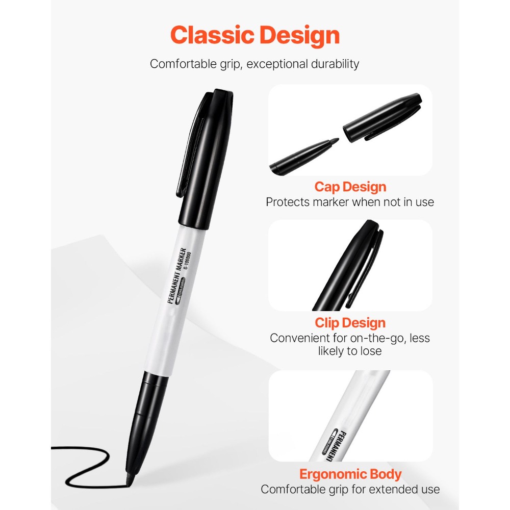 Permanent Markers, 36 Pack Bla - Correction Pen Fine review and price